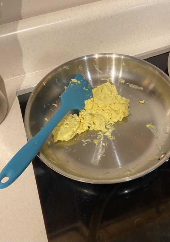 scrambled eggs.